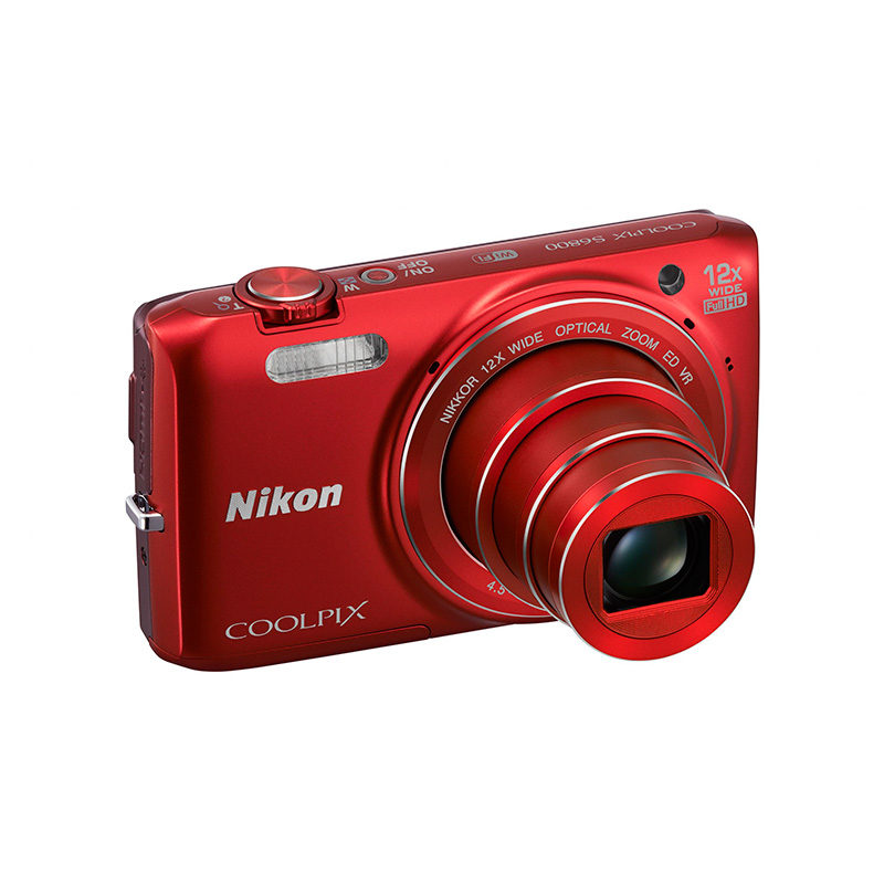 Nikon Coolpix S6800 compact camera Rood