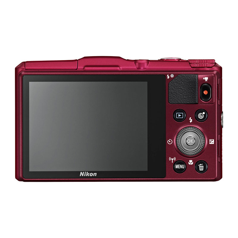 Nikon Coolpix S9700 compact camera Rood