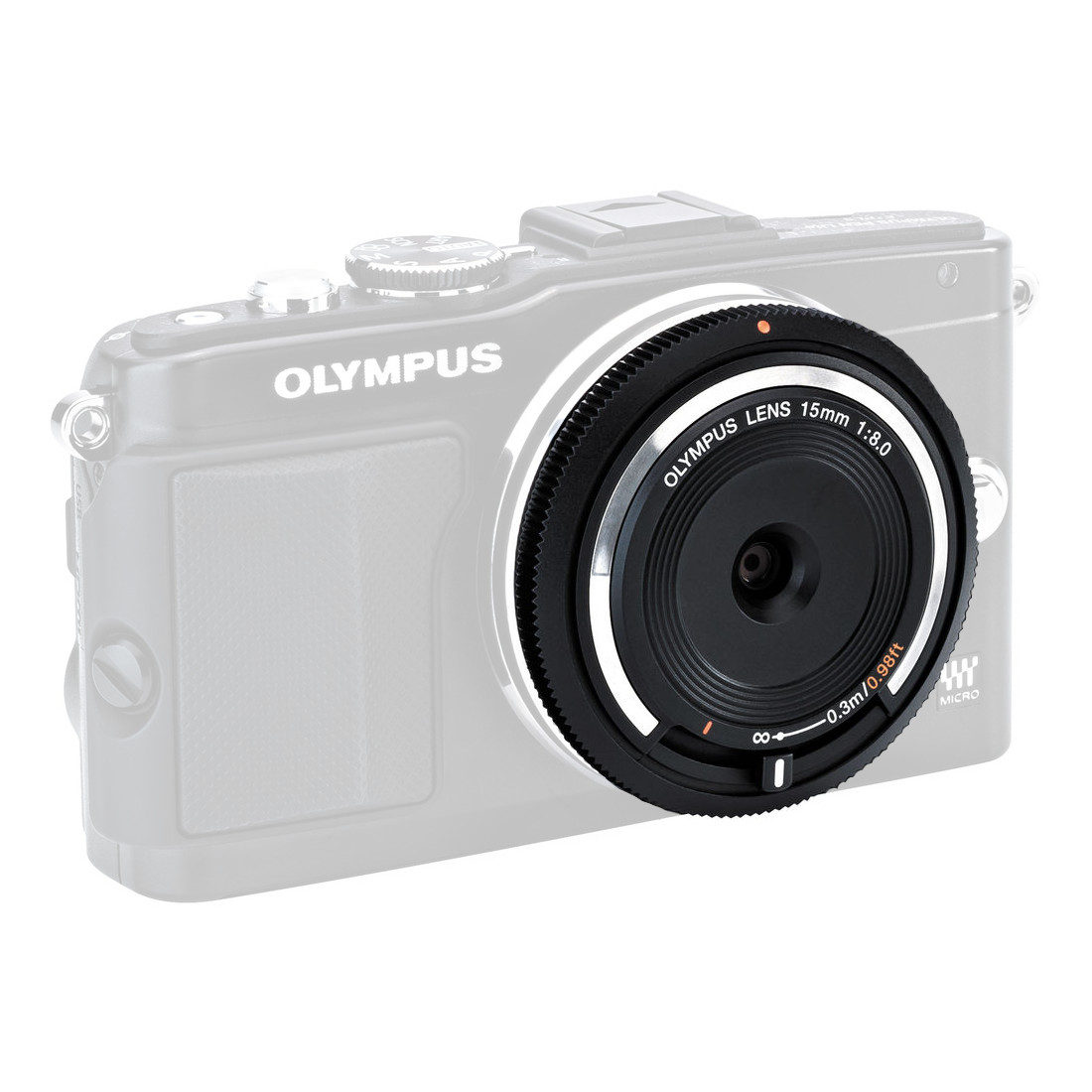 Olympus Body Cap lens 15mm f/8.0 objectief Zwart