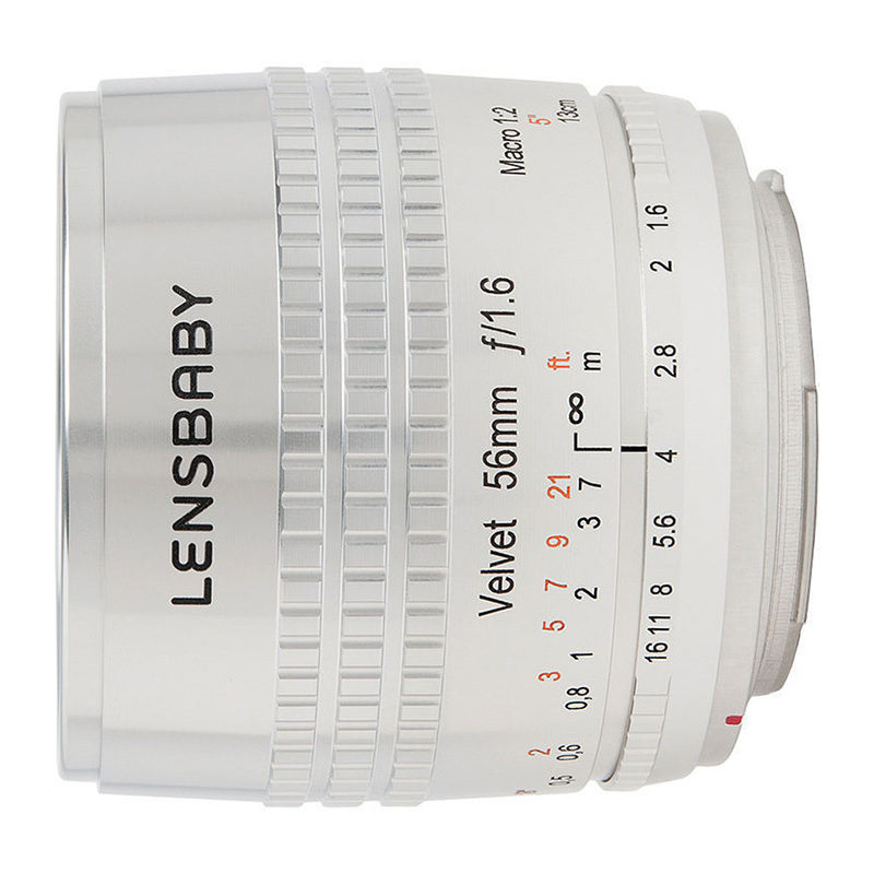 Lensbaby Velvet 56 Canon EF-mount objectief Zilver