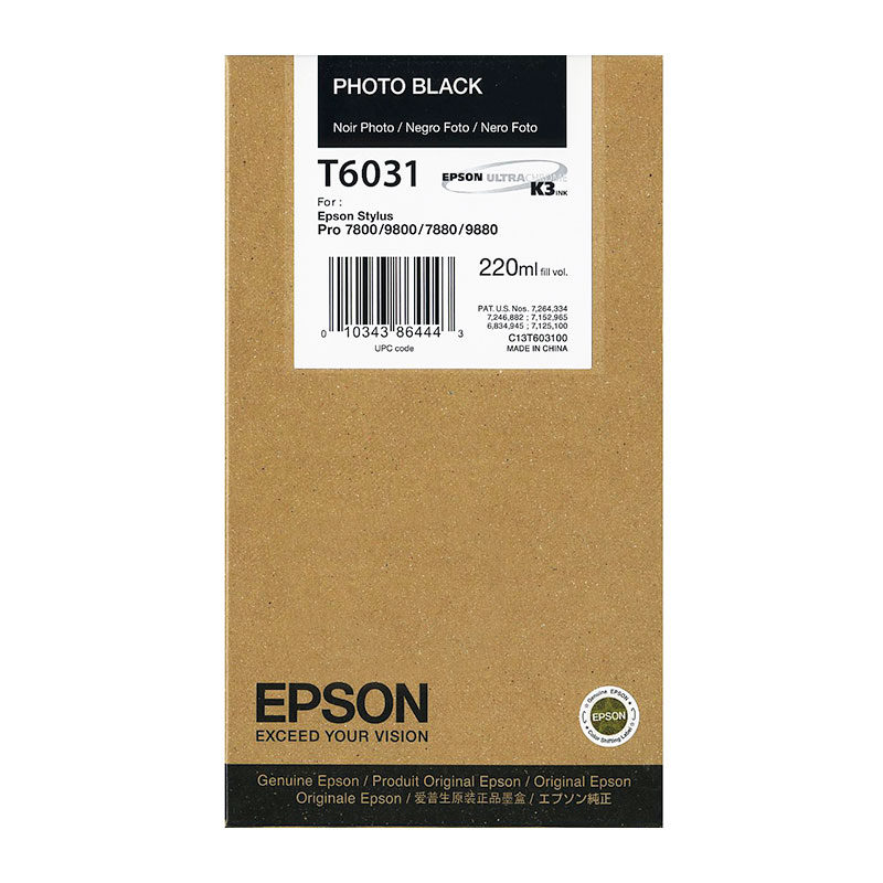 Epson Inktpatroon T6031 - Black/Zwart - 220ml