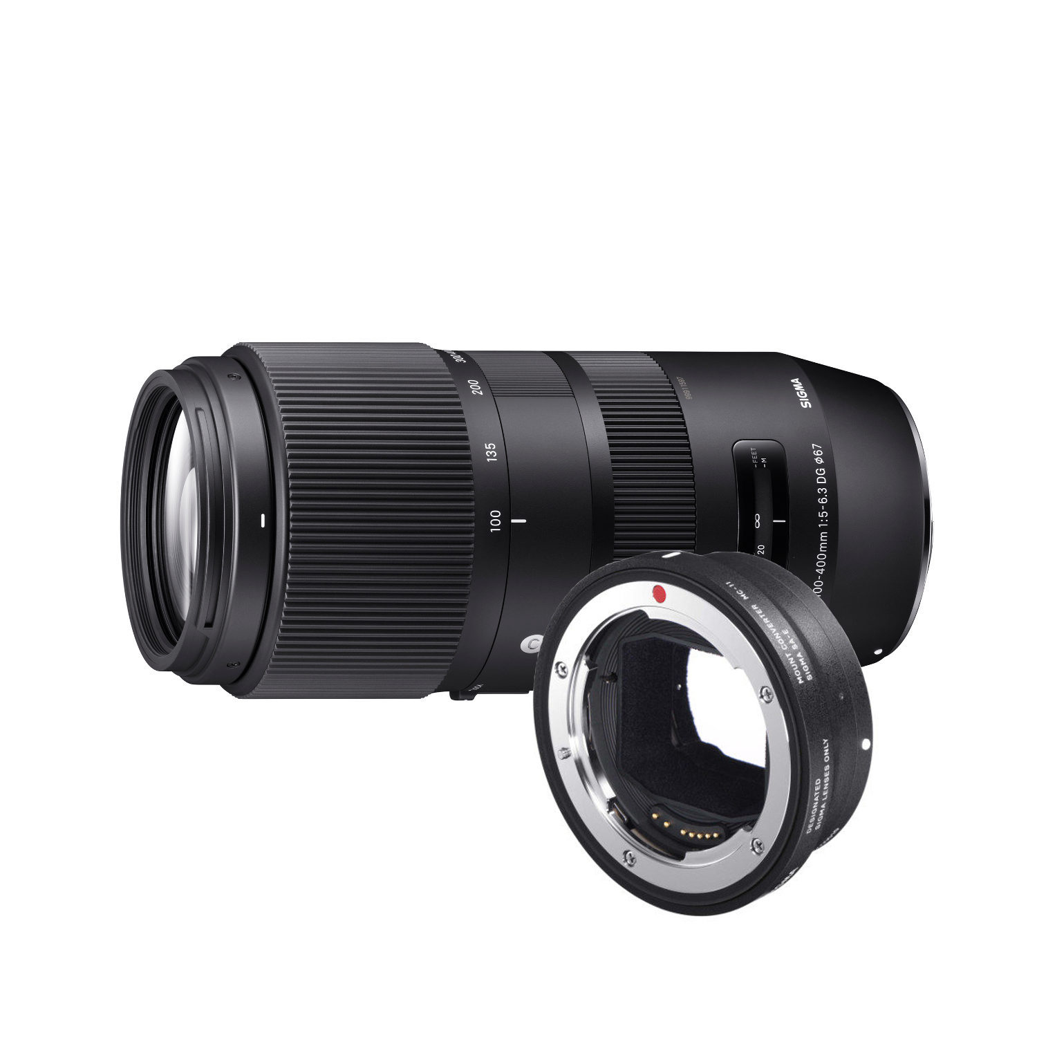 Sigma 100400mm Canon EFmount lens + MC11 Cameranu