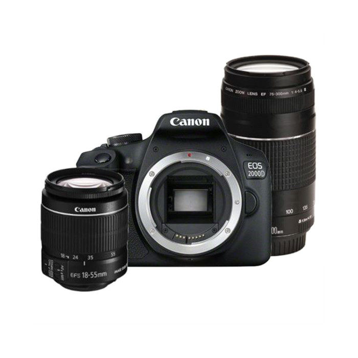 Canon EOS 2000D met 1855mm IS II + 75300mm CameraNU.nl