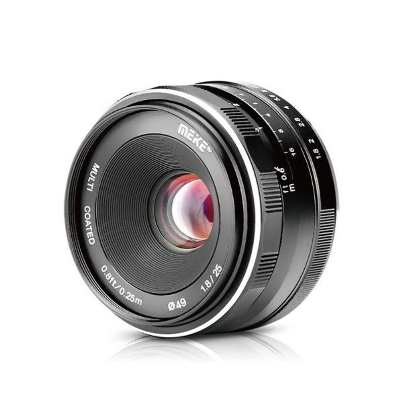 Meike 25mm f/1.8 Canon EF-M-mount objectief
