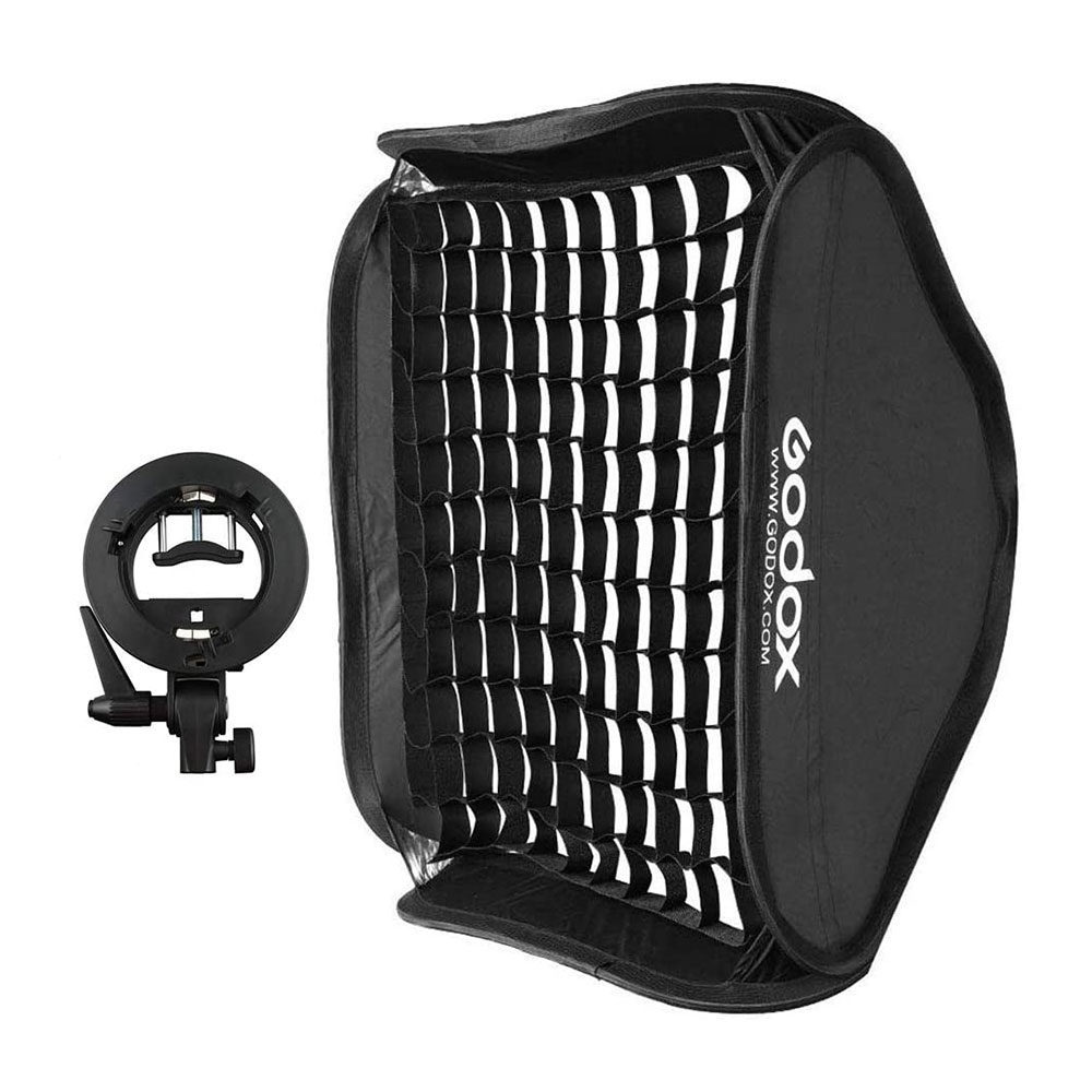 Godox S2-type Bracket Bowens Softbox 60x60cm Grid Foto de Vakman