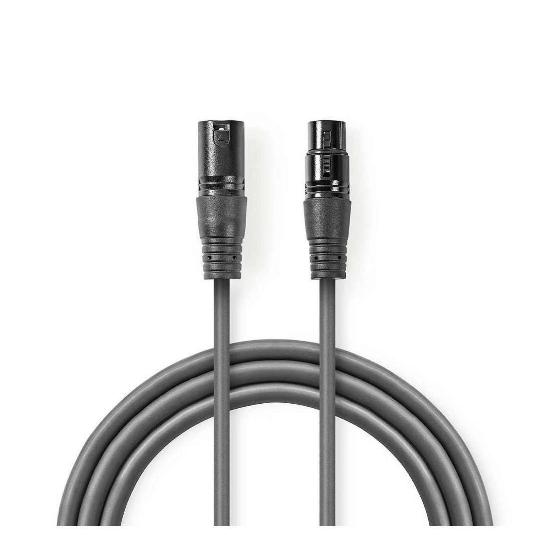 Nedis XLR 3-Pins Male naar XLR 3-Pins Female Gebalanceerde Audiokabel 10m