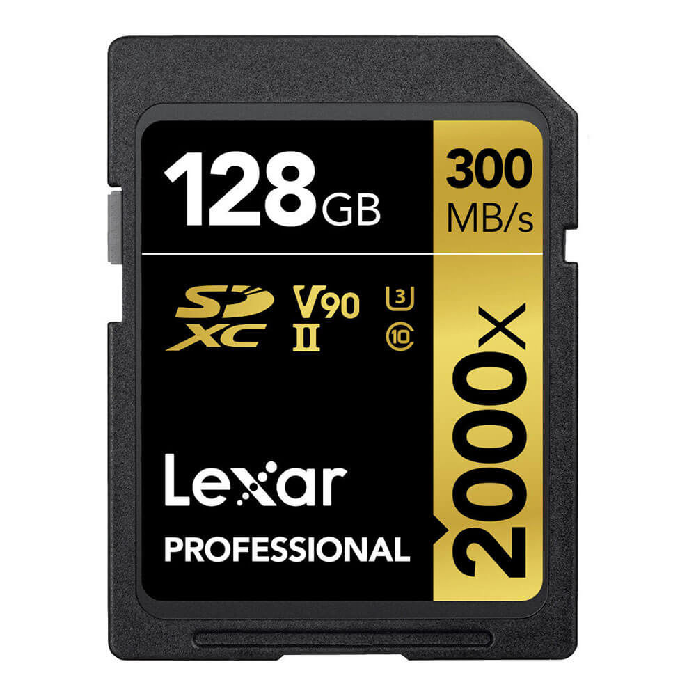 Lexar SD Pro Gold Series UHS-II 2000x 128GB V90