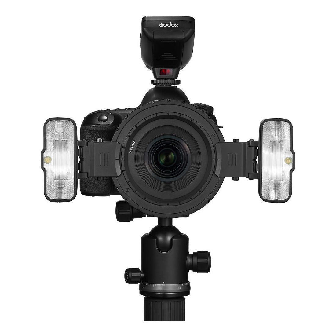 Godox Macro Ring Flash Two Light Kit MF12 Cameranu
