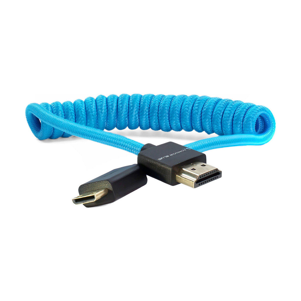 Kondor Blue Coiled Mini HDMI to Full HDMI (12-24) Blue