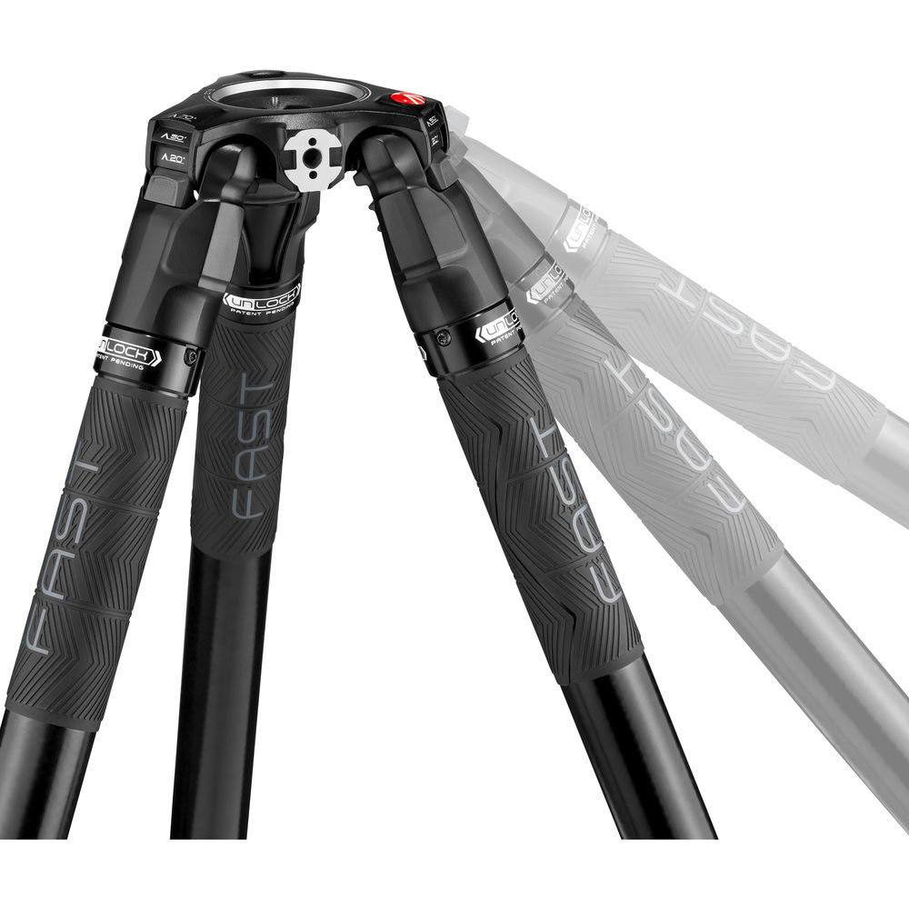 Manfrotto Nitrotech 612 Testa Video Fluida + Treppiede Carbonio Doppia Gamba: Per DSLR, Mirrorless E Cineprese (4-12 Kg)