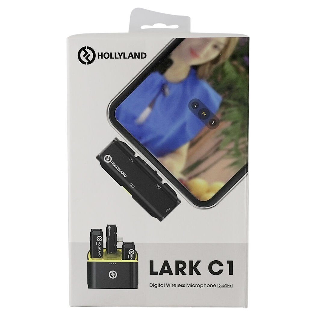 Hollyland Lark C1 Duo draadloze Lavalier-microfoon voor iPhone (LARK C1 DUO IPHONE Hollyland Lark C1 Duo draadloze Lavalier-microfoon voor iPhone (LARK C1 DUO IPHONE