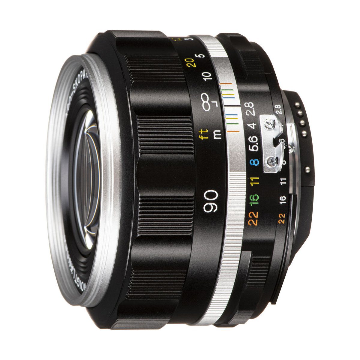 Voigtlander APO Skopar 90mm f/2.8 SL IIS Nikon F-mount objectief Zilver