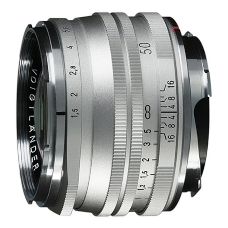 Voigtlander Nokton 50mm f/1.5 II MC VM Leica M-mount objectief Zilver