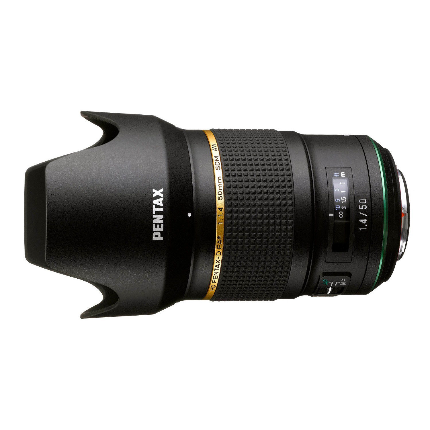 Pentax HD D-FA 50mm f/1.4 SDM AW K-mount objectief Zwart