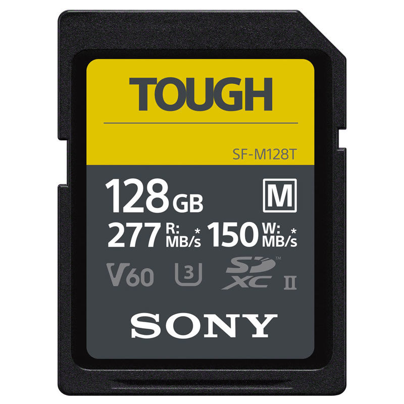 SONY Carte SD TOUGH 128 Go 277 Mo/s en lecture et 150 Mo/s en écriture - SF-E128
