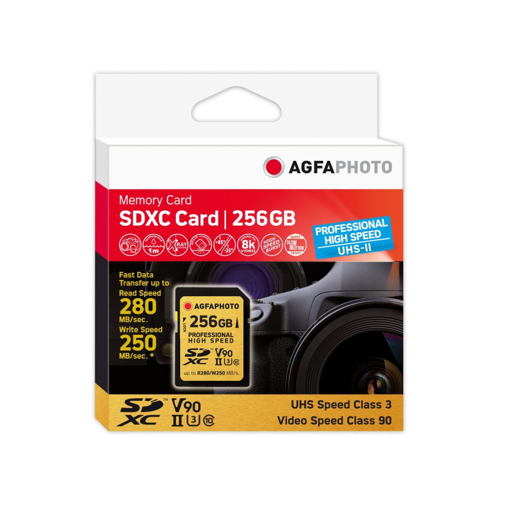 EMTEC - SDXC Card UHS-II U3 V90 SpeedIN Pro ECMSD128GUHS2V90 - Memory Card - Photos in Burst, Full HD, 3D, 4K, 8K UHD - Storage capacity 128GB, 128GB - 2 rows of