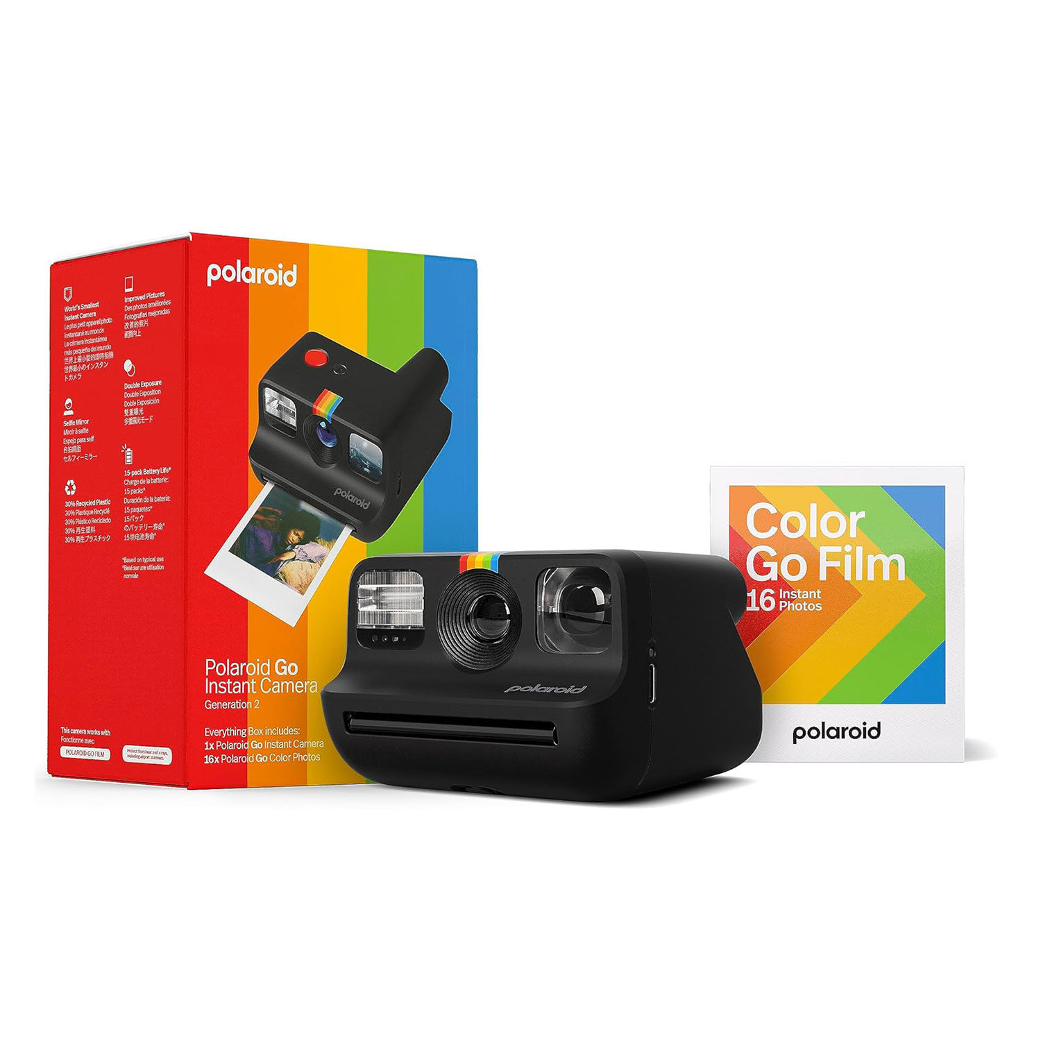 CameraNU Polaroid Everything Box Polaroid Go Generation 2 Black aanbieding