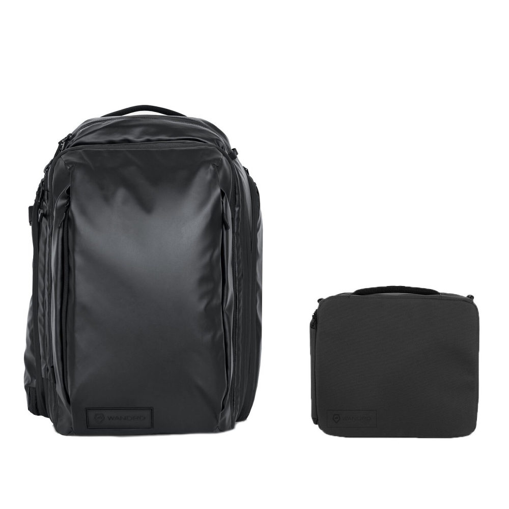 WANDRD Transit 45L Travel Backpack Black Essential+ Bundle