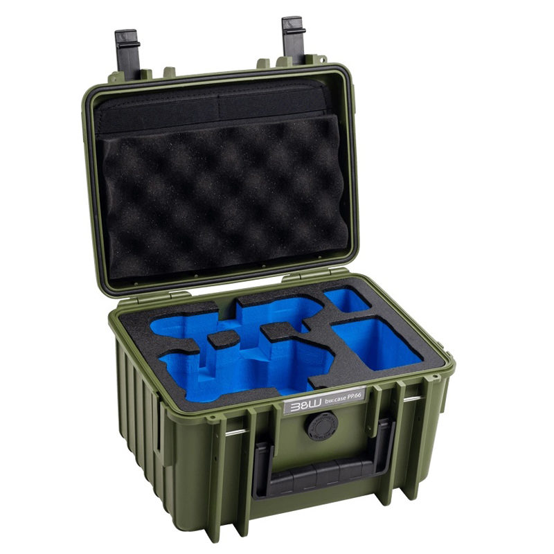 B&W Outdoor Case Type 2000 - Brons Groen voor DJI Mini 4 Pro Fly More Combo