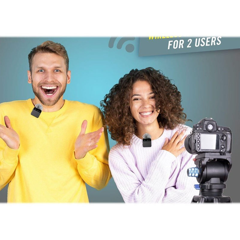 Easypix MyStudio Wireless Mic Duo - Microphone Sans Fil Stéréo