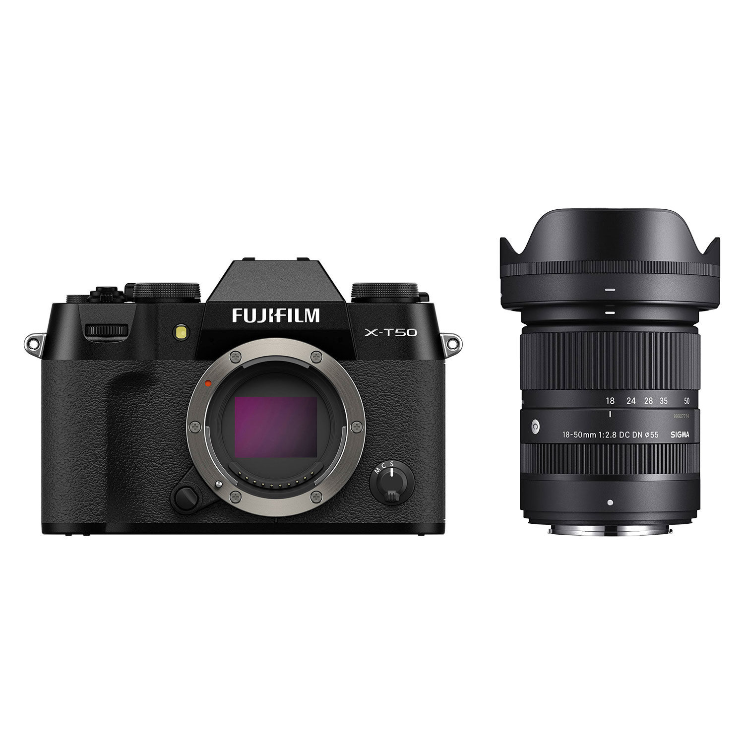 Fujifilm X-T50 systeemcamera Zwart + Sigma 18-50mm