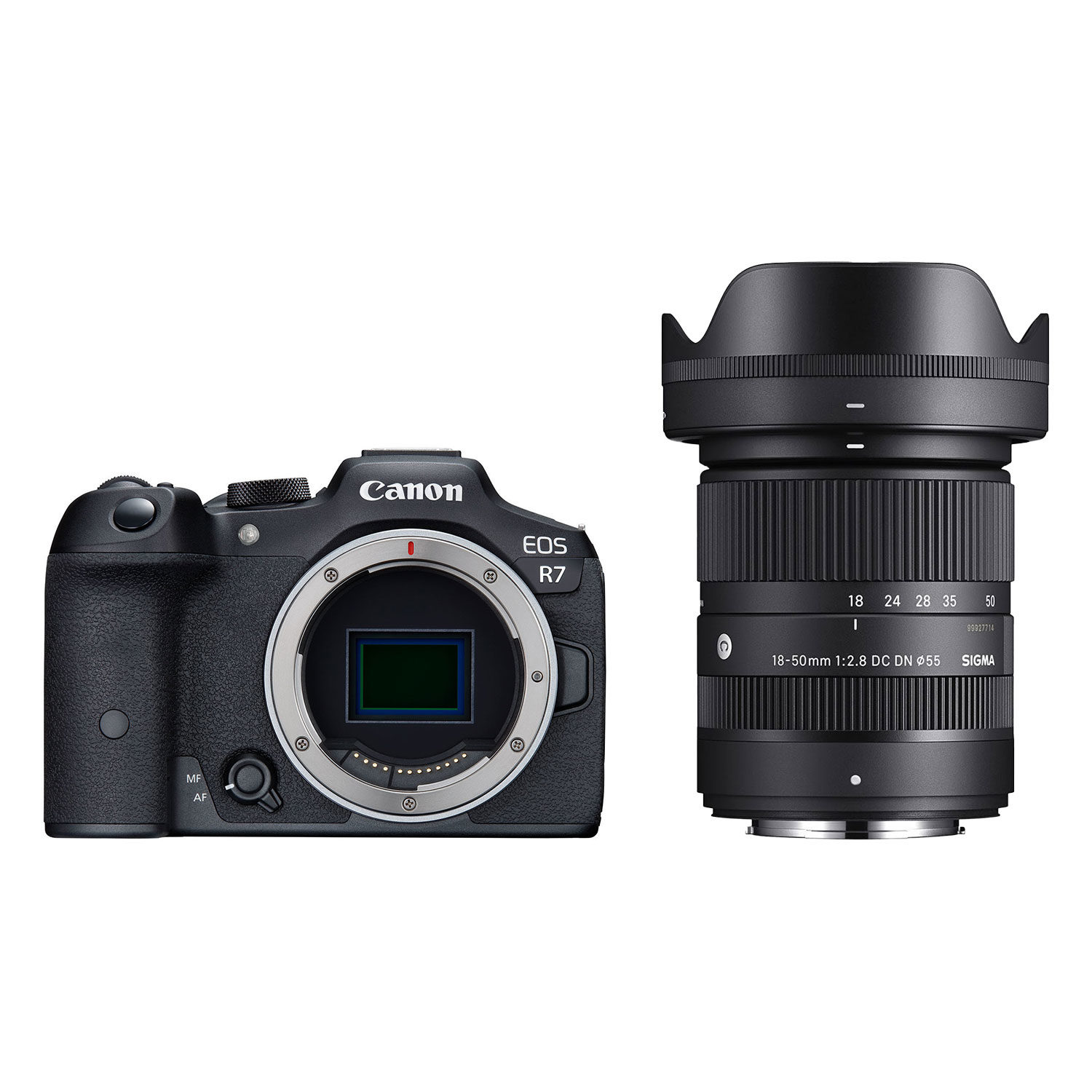 Canon EOS R7 systeemcamera + Sigma 18-50mm f/2.8 DC DN