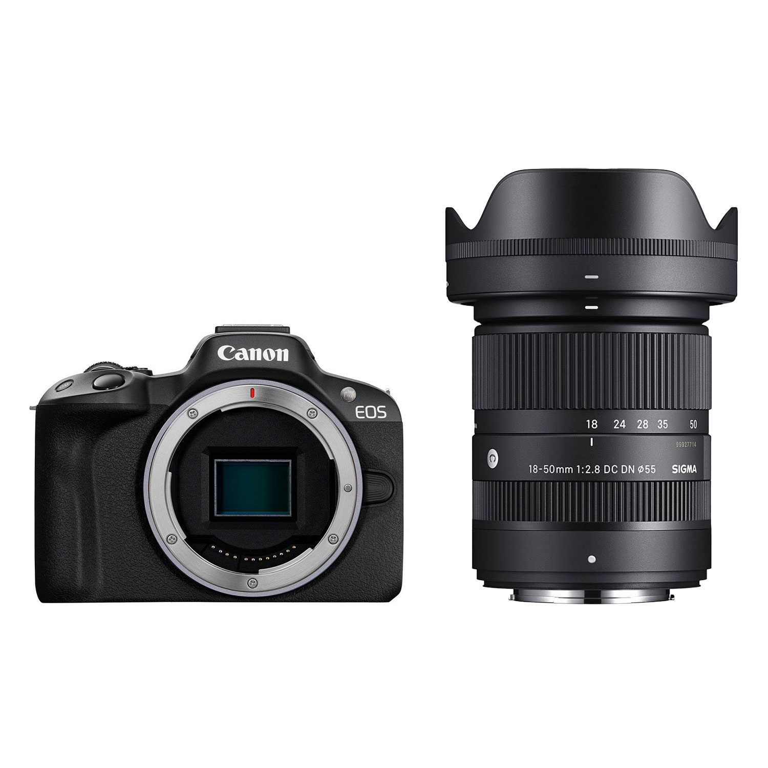 Canon EOS R50 systeemcamera + Sigma 18-50mm f/2.8 DC DN