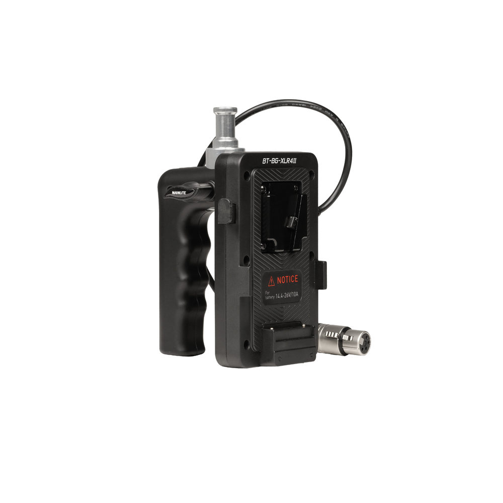 Nanlite V-Mount Battery Grip met 4-Pin XLR Connector