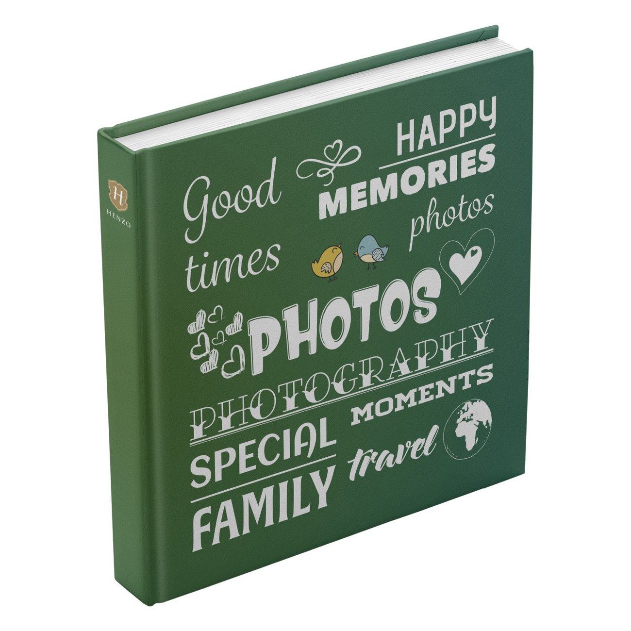 Henzo Wording Fotoalbum Groen (100 pagina's)