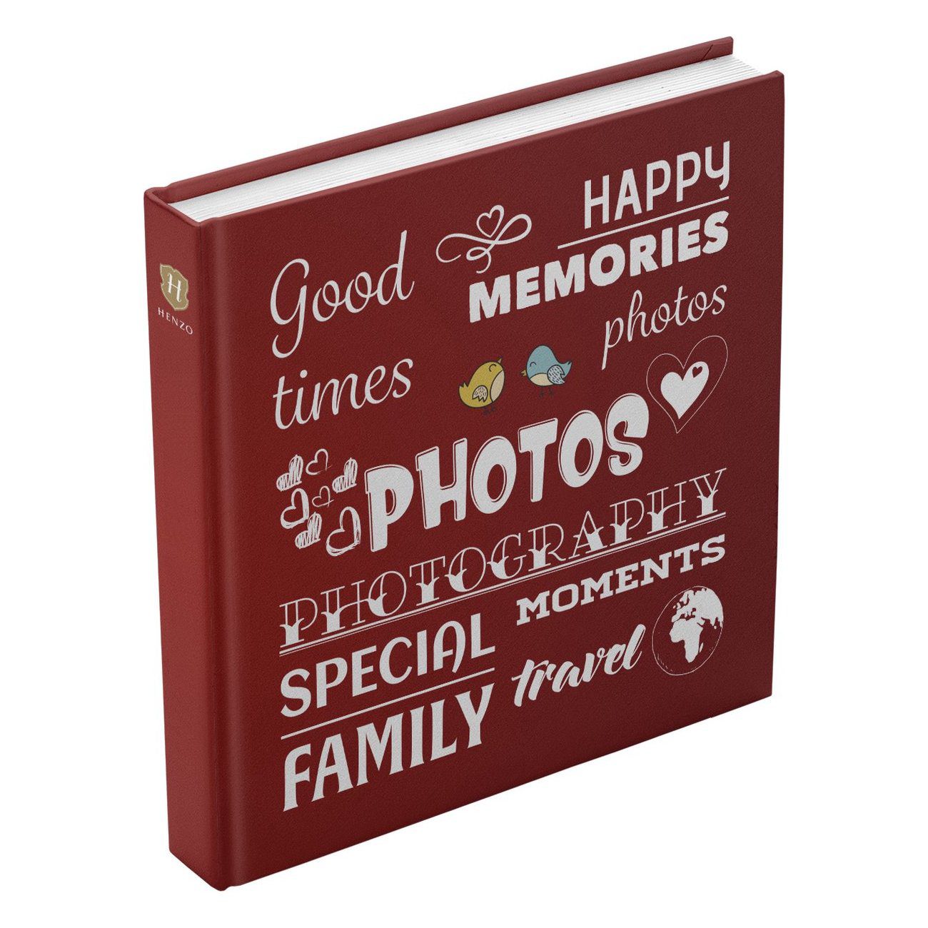 Henzo Wording Fotoalbum Rood (100 pagina's)