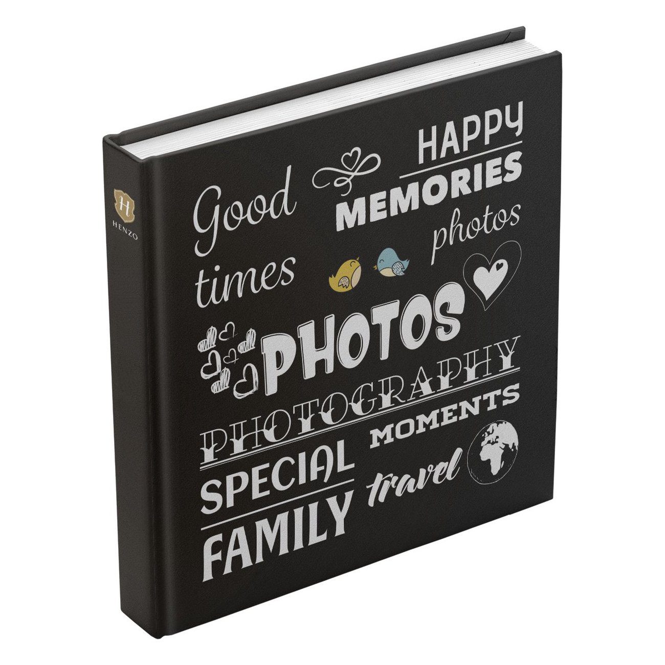 Henzo Wording Fotoalbum Zwart (100 pagina's)
