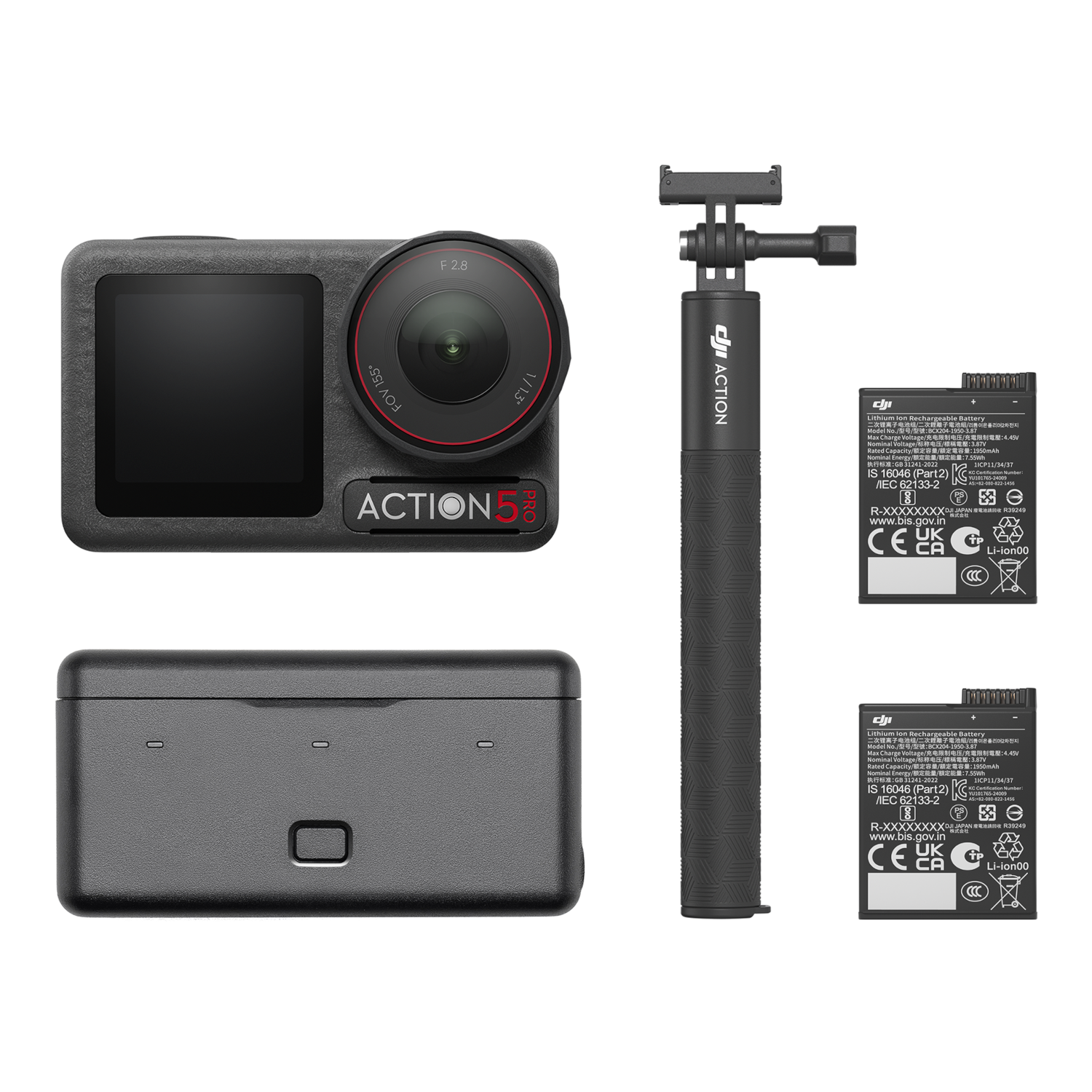 DJI Osmo Action 5 Pro Adventure Combo action camera Zwart