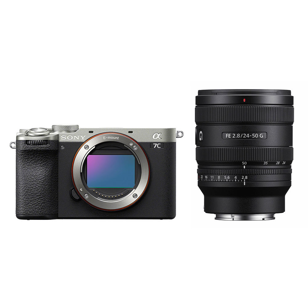 Sony A7C II systeemcamera Zilver + 24-50mm