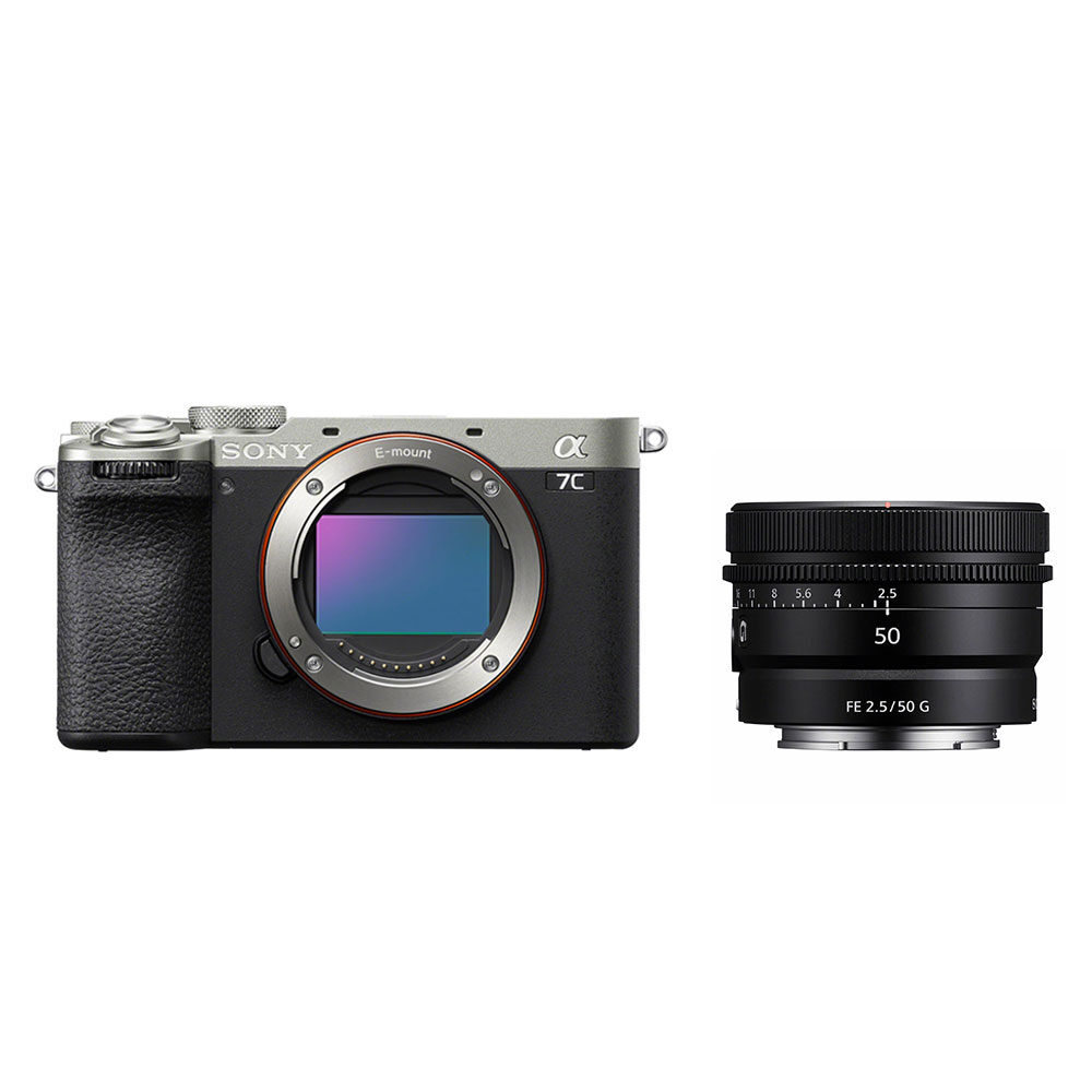Sony A7C II systeemcamera Zilver + 50mm f/2.5 G