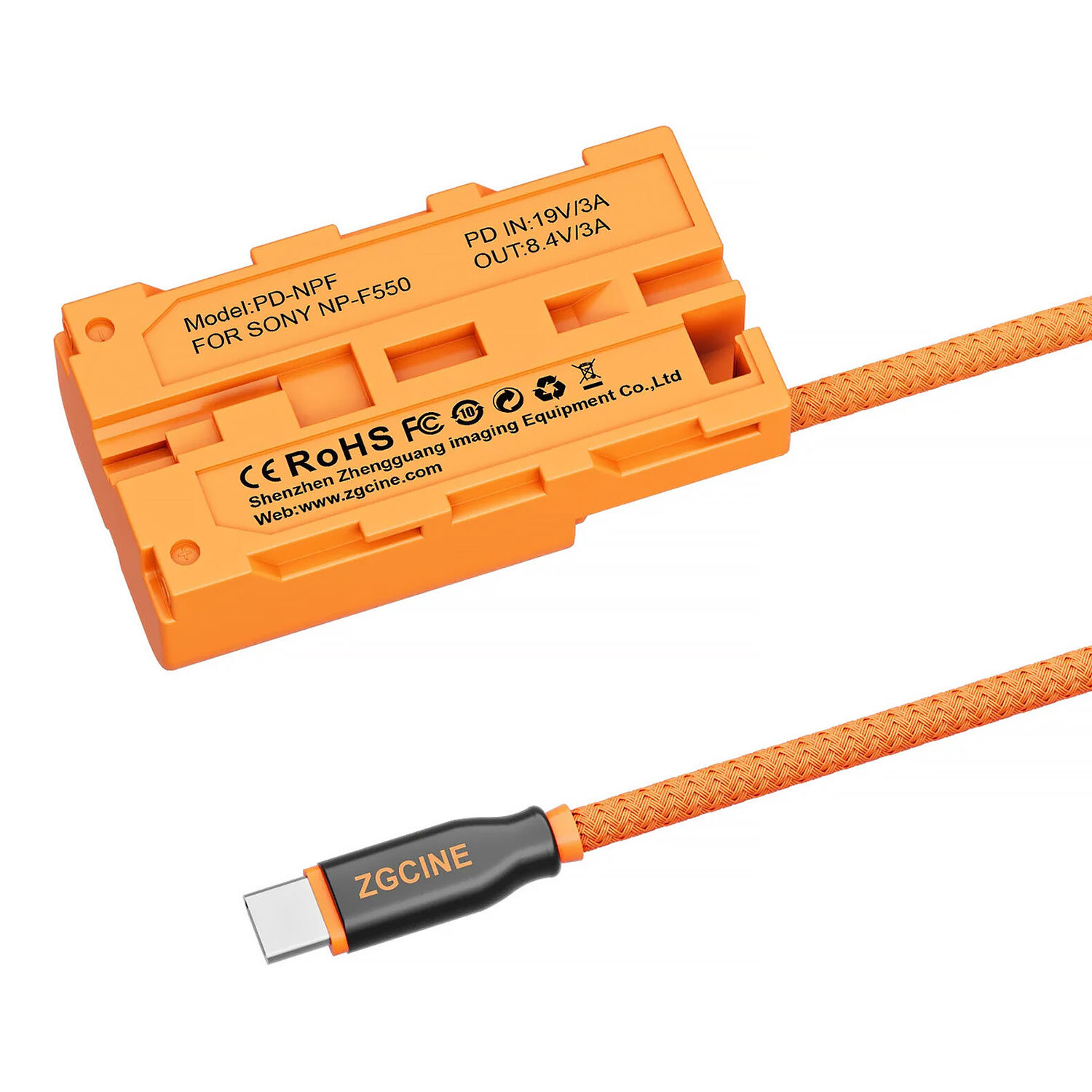 ZGCINE USB-C to NPF Dummy Battery Cable