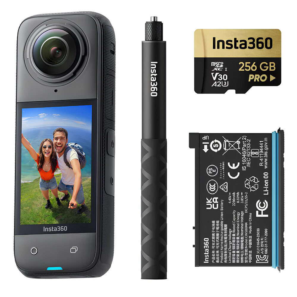 Insta360 X4 Adventure Combo Actiecamera Transparant