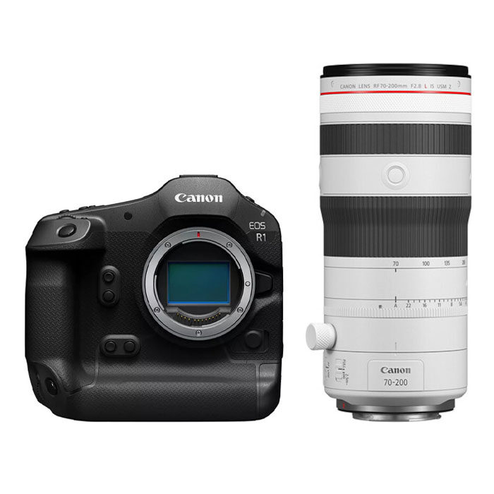 Canon EOS R1 systeemcamera + RF 70-200mm f/2.8 L IS USM Z Wit
