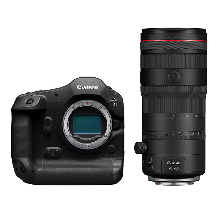 Canon EOS R1 systeemcamera + RF 70-200mm F/2.8 L IS USM Z Zwart