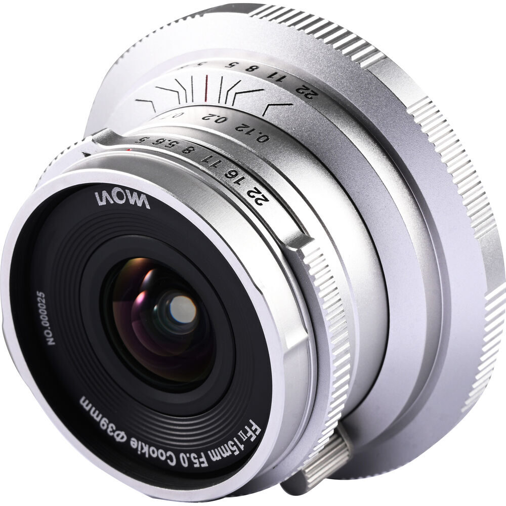 Laowa 15mm f/5 Cookie FF L-mount objectief Zilver