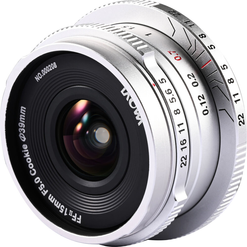 Laowa 15mm f/5 Cookie FF Leica M-mount objectief Zilver