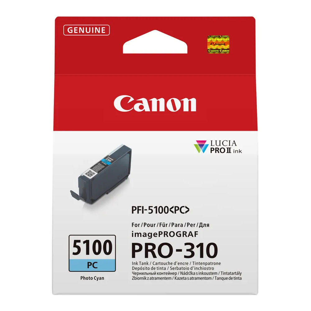 Canon PFI-5100 PC Photo Cyaan Inkt voor Prograf Pro 310