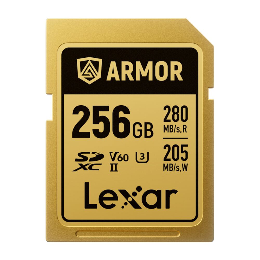 Lexar 256GB SDXC Pro Gold Series ARMOR UHS-II V60 280MB/s geheugenkaart