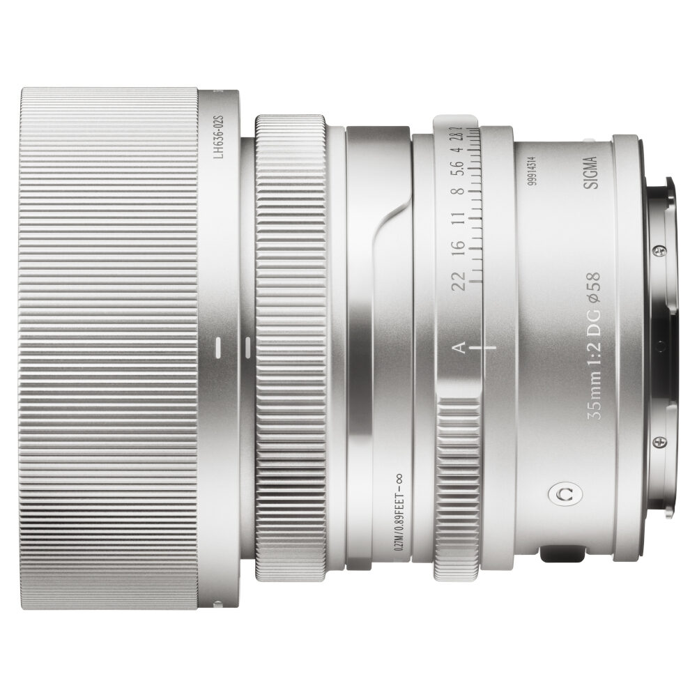 Sigma 35mm f/2.0 DG Contemporary L-Mount objectief Zilver
