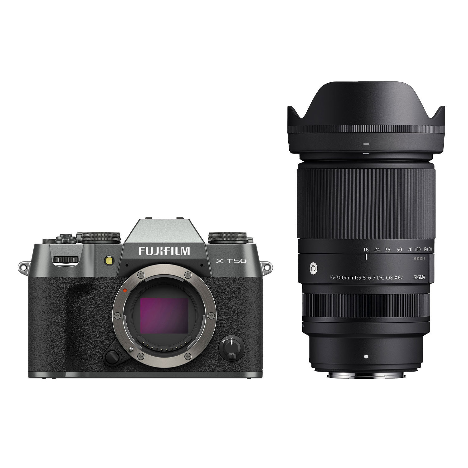Fujifilm X-T50 systeemcamera Charcoal + Sigma 16-300mm f/3.5-6.7 DC OS Contemporary