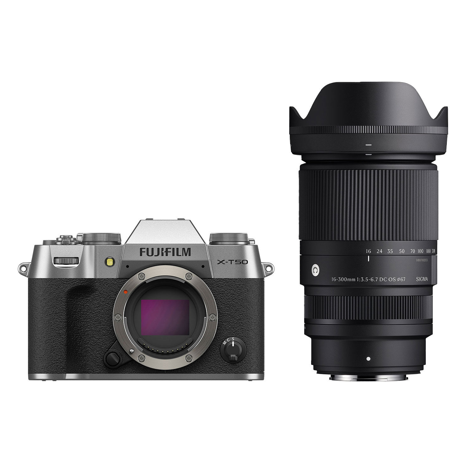 Fujifilm X-T50 systeemcamera Zilver + Sigma 16-300mm f/3.5-6.7 DC OS Contemporary