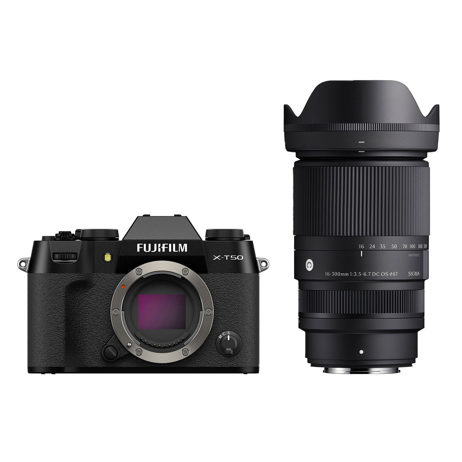 Fujifilm X-T50 systeemcamera Zwart + Sigma 16-300mm f/3.5-6.7 DC OS Contemporary