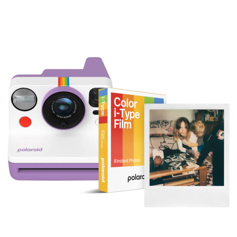 Polaroid Now Gen 3 Purple + Color Film Bundle