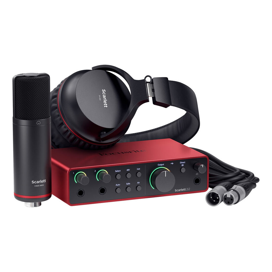 CameraNU Focusrite Scarlett 2i2 4th Gen Audio Interface - Podcast/Studio kit aanbieding