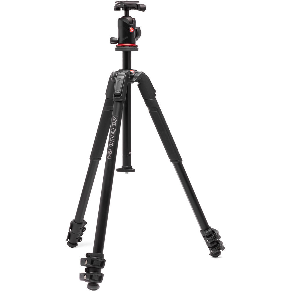 Manfrotto 190X alu tripod kit with AS Balhoofd