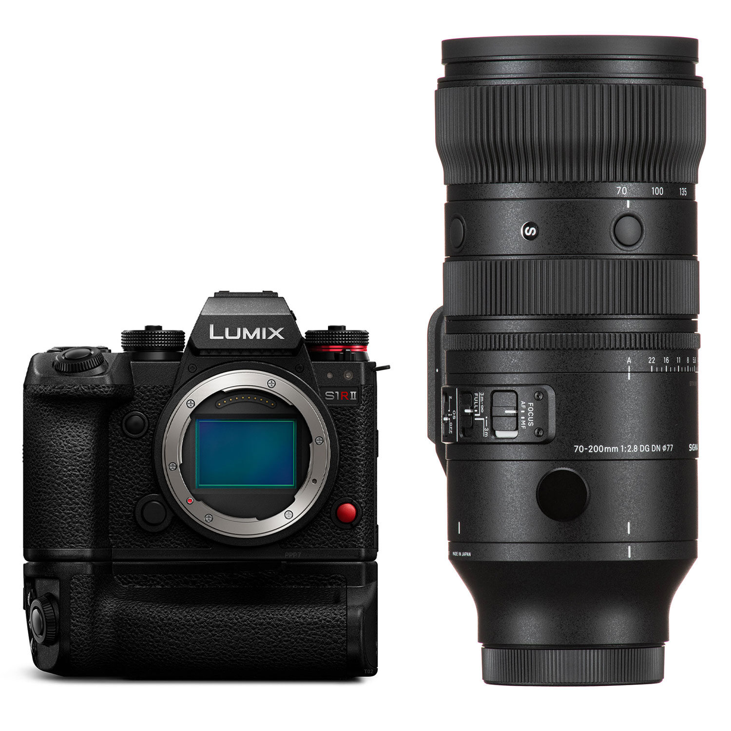 Panasonic Lumix DC-S1R Mark II + DMW-BG2E Battery Grip + Sigma 70-200mm f/2.8 DG DN OS Sports